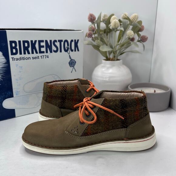 Birkenstock Memphis High Leather/Textile Shoes Mushroom Women 6/Men 4 NWB - Picture 10 of 10